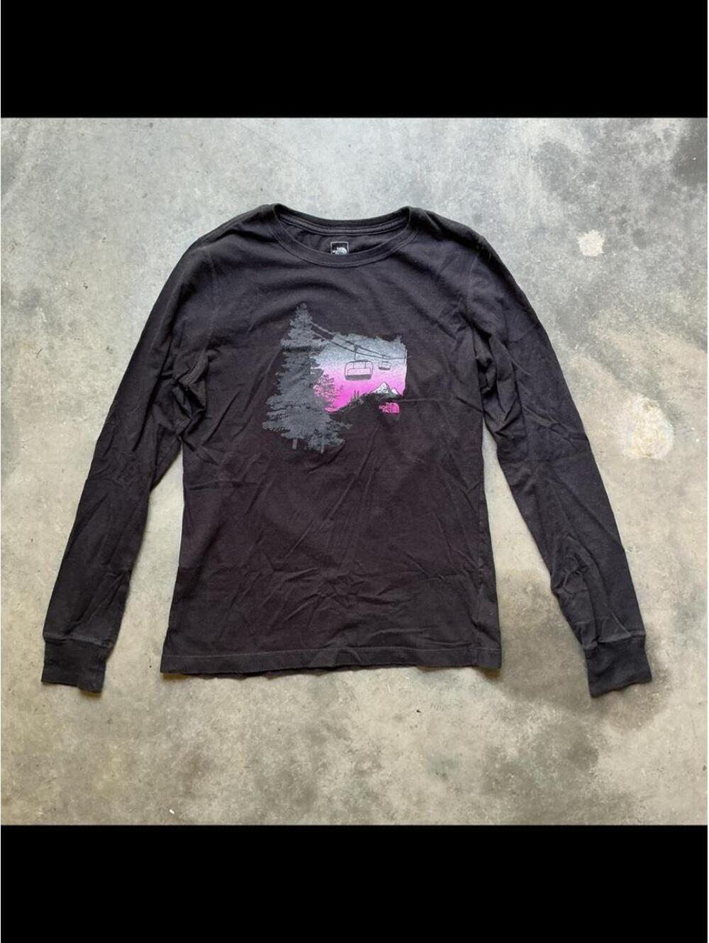 The North Face black long sleeve cotton shirt